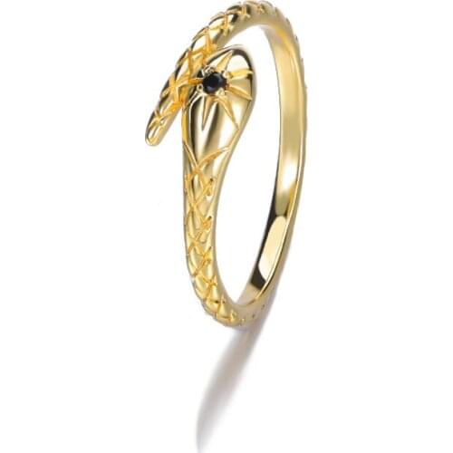 Trendy Stainless Steel Snake Rings For Women Gold Silver Color Waterproof Gold Metal Enagement Rings Female Jewelry Gift