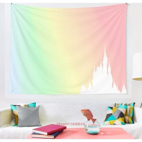 Pastel Magic Castle tapestry Blanket Tapestry Bedroom Bedspread Decoration