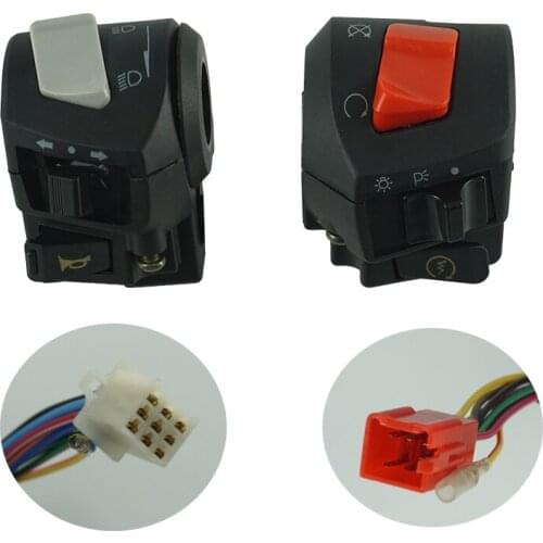 7/8" 22mm Motorcycle Handlebar Switches Horn Turn Signal Headlight Fog Light Electrical Start Kill Control Handle Bar Switch