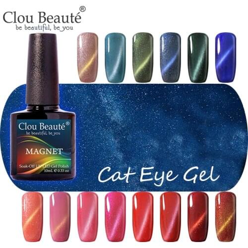 Clou Beaute 47 Colors Cat Eye Gel Nail Polish Nail Polish UV 10ml Semi Permanent Nail Art Soak Off Painting Gel Hot Sale Lacquer