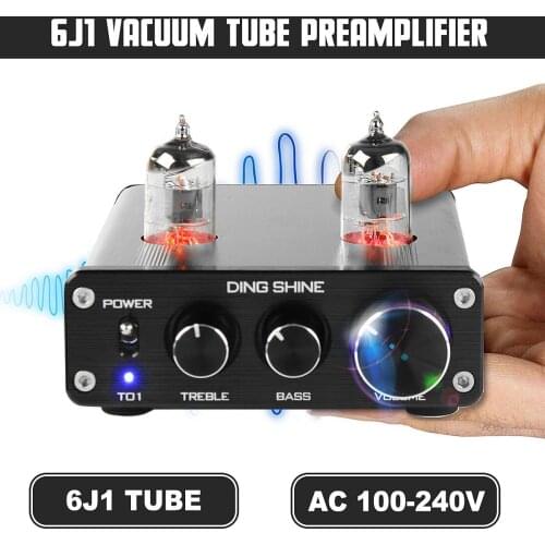 HiFi 6J1 Vacuum Tube Preamp Stereo Tube Preamplifier Digital Stereo Audio Treble Bass Pre Amplifier Buffer Tone Control Hot