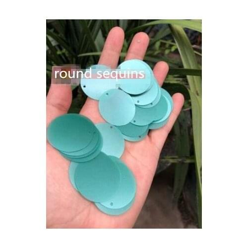 Sewing supplies round 30mm edge hole matte light dark green sequins DIY material bead matte suspension grinding bead slices