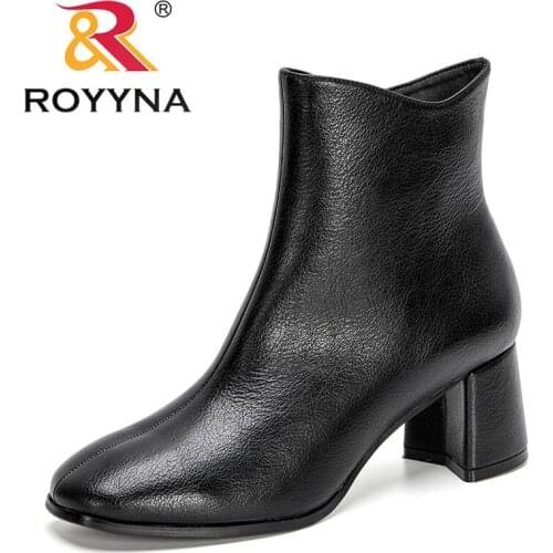 ROYYNA 2021 New Designers Fashion Casual Shoes Women Comfortable Zipper Sneakers High Top High Heels Ankle Boots Woman Comfort