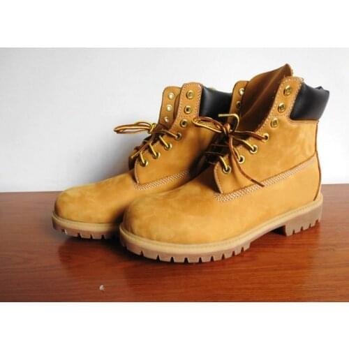 Yellow boots male high classic fashion tooling boots cotton-padded shoes male genuine leather snow round toe shoes