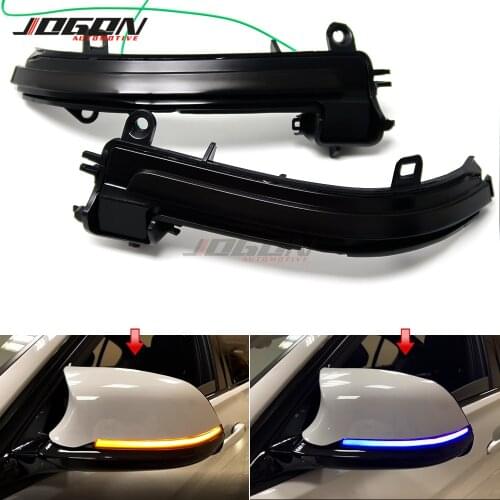 Blue Yellow For BMW 1 2 3 4 Series X1 F20 F22 F30 F34 F32 E84 i3 Side Mirror Indicator LED Dynamic Turn Signal Light Sequential