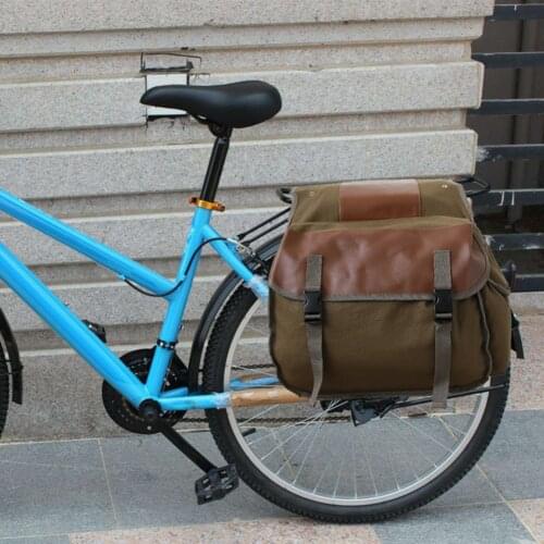 Buckle Carrier Bags MTB Bike Tail Seat Rack Canvas Large Bicycle Trunk Pannier Biking Portable Dustproof Cycling Parts