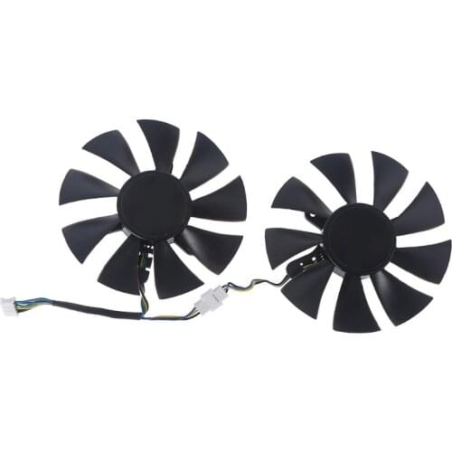 T3LB 2Pcs 87mm/3.43in GFY09010E12SPA VGA Fan for GTX1070 Bore Diameter 42mm Radiator Graphics Card Cooling Fan 4Pin 12V 0.5A