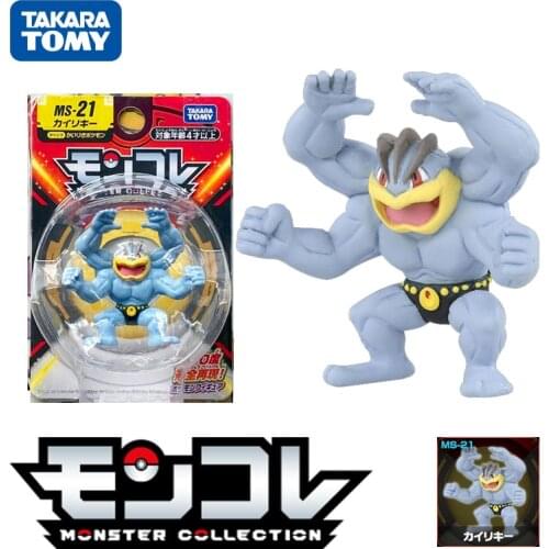 Tomy Pokemon Sword Shield Moncolle Pocket Monster Collection MS-21 Machamp #068 EMC Model Anime Figures Collect Ornaments