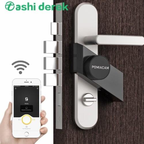 S2 Smart Door Lock S3 New Version Eletronic Sticker Lock Bluetooth Lock Keyless Hotel Apartment Door Lock Key / APP Control