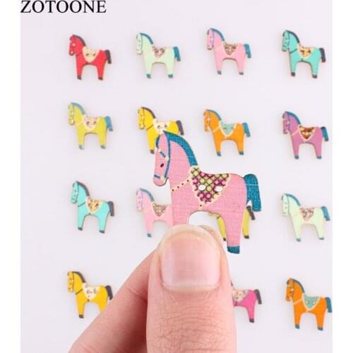 ZOTOONE 50Pcs DIY Handmade Wooden Buttons For Clothing Crafts 25MM Buttons Decorative Sewing Scrapbooking Accessories Supplies C