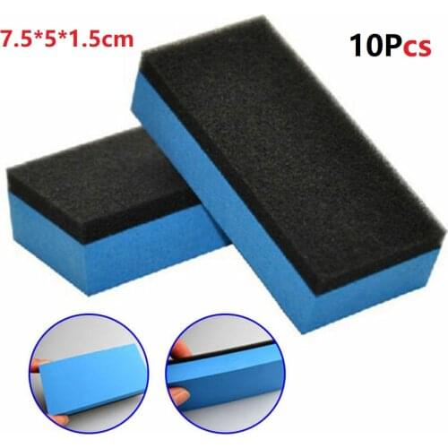 10pcs 7*5*1.5cm Car Ceramic Coating Sponge Glass Nano Wax Coat Applicator Polishing Pads Sponges RV Parts Accessories
