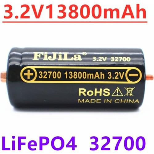 100% New 32700 13800mAh 3.2V lifepo4 Rechargeable Battery Professional Lithium Iron Phosphate Power Battery with screw