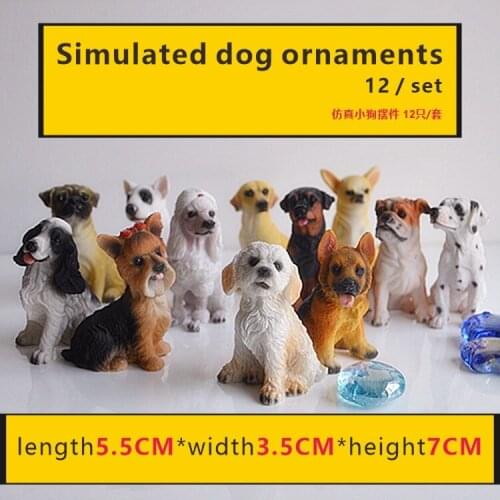 12 Dogs And Puppies Resin Handicraft Birthday Gift Personalized Decoration Pet Decoration