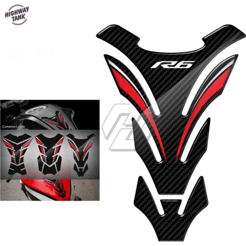 3D Carbon-look Motorcycle Tank Pad Protector Case for Yamaha YZF-R6 R6 All Year