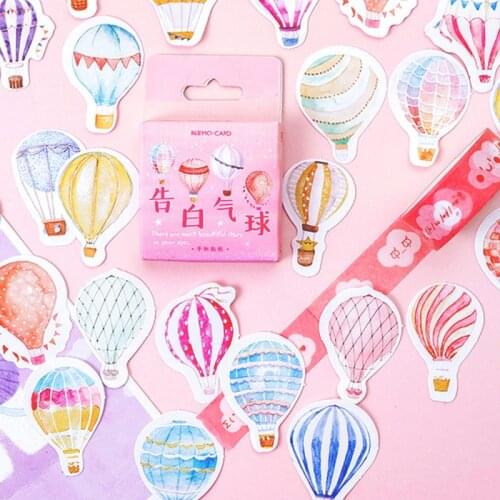 46PCS/lot Balloon Hand Account Material Stickers For DIY Scrapbooking Journal Album Phone Case Decoration