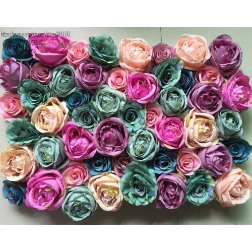 10pcs/lot Artificial silk rose peony flower wall wedding backdrop decoration floral arrangements for weddings TONGFENG