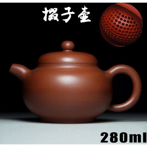 Authentic Yixing Zisha masters handmade teapot ore clear cement ball hole and sub pot wholesale and retail 331