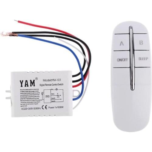 220V Wireless Remote Control Switch ON/OFF Lamp Light Wall Remote Switch Receiver Transmitter