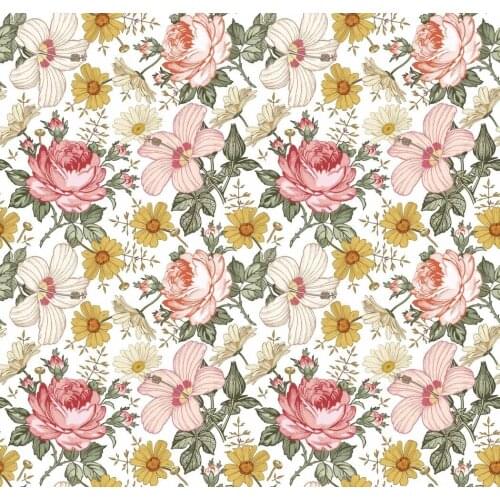 Custom photo large mural landscape decorative 3D Idyllic flowers Self Adhesive wallpaper background Home Decoration Wall Sticker