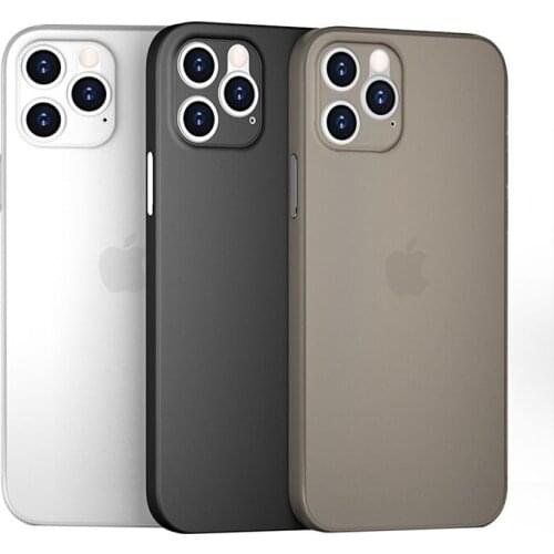 For iphone 12 Pro Max 12 mini Ultra thin Matte bumper phone case For iphone iphone 11 Pro Max Camera protection back cover Case