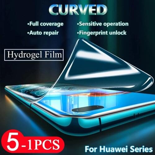 5/3/1Pcs soft full cover for huawei nova 8 SE 7 pro 7i 6 5 5i 5Z 5T 4 4E 3 3i 3E phone screen protector hydrogel film Not Glass