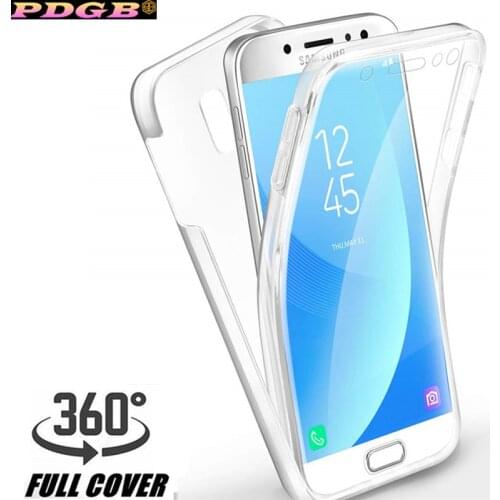 Full Body Case For Samsung Galaxy A5 2017 J3 J5 J7 A7 A9 A9s A8 A6 Plus 2018 J6 J4 J8 S8 S9 Note 8 9 Transparent Cover 2 in 1