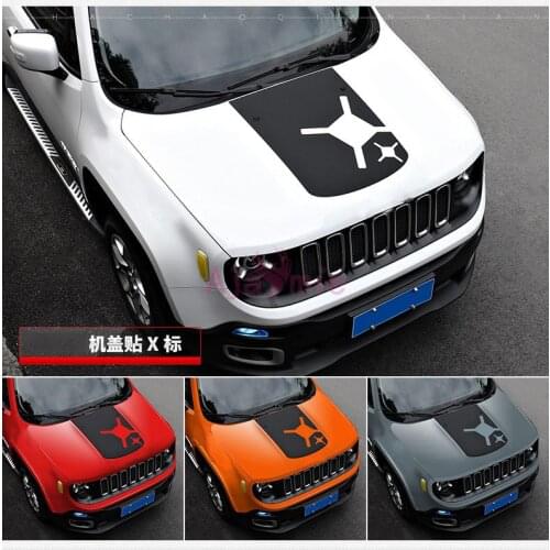 For Jeep Renegade 2016 2017 2018 Carbon Fiber Color Car Hood Film Decal Car Sticker Protector Styling Accessories