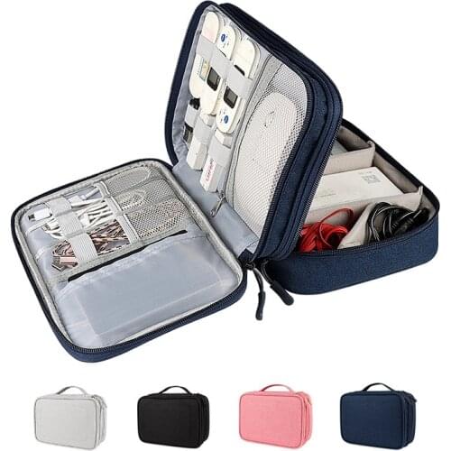 Travel Cable Organizer Bag Digital Accessories Storage Bag Box Headphone Power Bank Case Waterproof Electronic Gadget USB Pouch