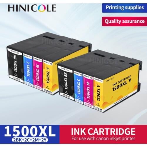 HINICOLE 4 Color Compatible Ink Cartridge PGI1500 PGI-1500 PGI-1500XL for Canon MAXIFY MB2050 MB2354 MB2355 MB2356 MB2357 MB2150