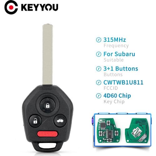 KEYYOU Remote Key ASK 315MHz 4D60 Chip for Subaru Outback Legacy 2010 2011 2012 2013 2014 CWTWB1U811 PN: 57497-AJ10A
