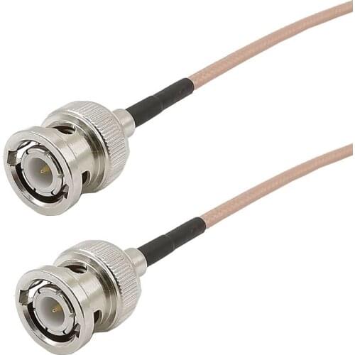 BNC Male to BNC Male RG316D Double Shield Silver Coax Low Loss HD-SDI Cable 50 Ohm RF Coaxial Coax Antenna Pigtail 1-20M
