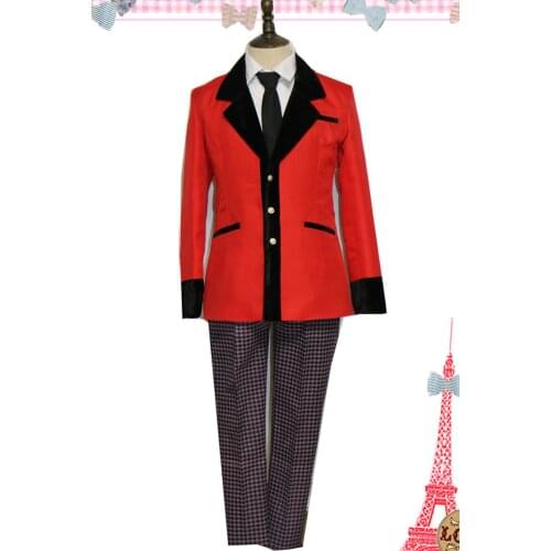 Kakegurui Compulsive Gambler Cosplay Costumes Ryouta Suzui Costume Anime Cosplay Japanese Uniform Full Sets for Halloween Party