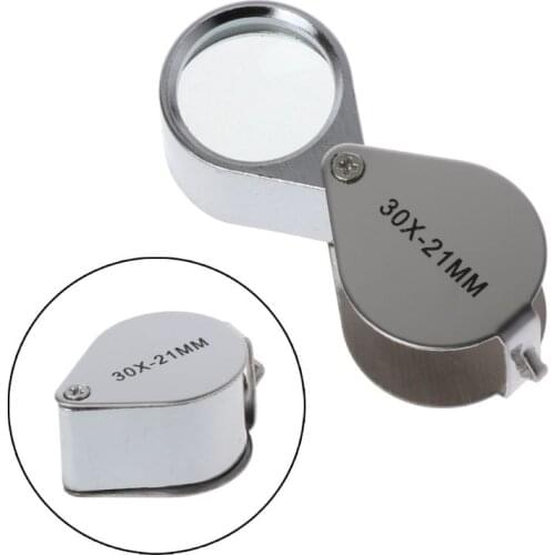 Jewelry Diamond Eye Loupe Magnifier Magnifying Glass Triplet Jewelers 30 x 21mm