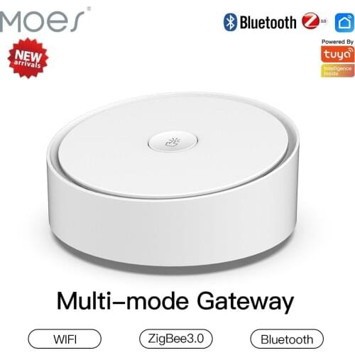 Moes Smart Multi-mode Gateway ZigBee 3.0 WiFi Bluetooth Mesh Hub Work with Tuya Smart App Voice Control via Alexa Google Home