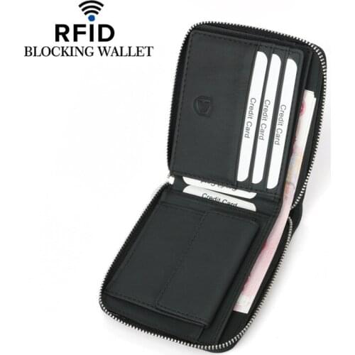 Weduoduo Cow Leather Men Wallets with Coin Pocket Vintage Male Purse Function Brown Genuine Leather Men Wallet with Card Holders