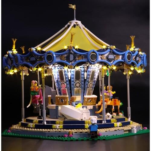 Led Light Set Compatible For 10257 Building Blocks Creator City Street Carousel Toys 15036 (Only LED Light, No Block Kit)