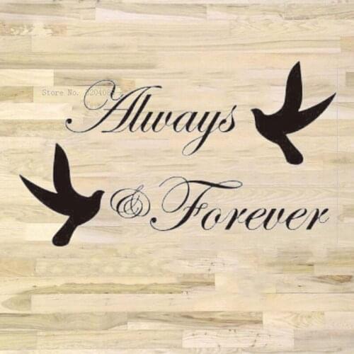 Always Forever Wedding Dancing Floor Stickers Dancing Center Murals Speace Pigeon Decals New Design YT6292