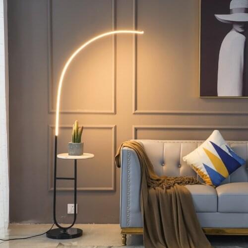 Nordic floor lamp living room bedroom bedside lamp creative tea table post modern simple LED fishing floor lamp