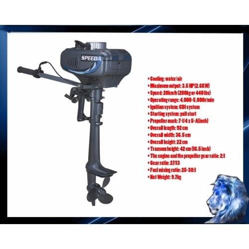 New Arrival Promotion Yadao 2-stroke 3.5hp new outboard motor gasonline boat engine