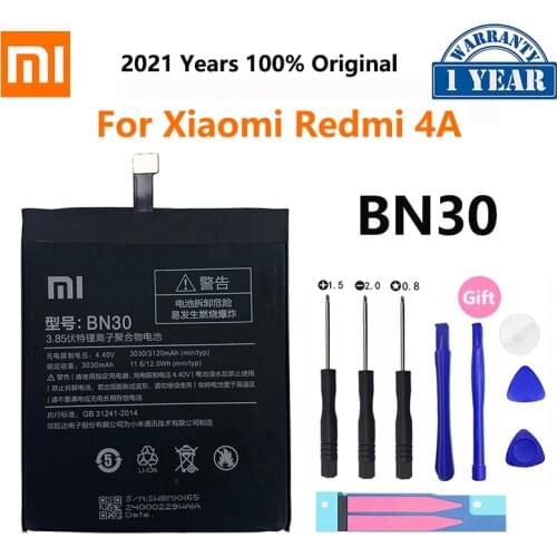 Xiao Mi Original Phone Battery BN30 For Xiaomi 4A Mi4A M4A High Quality 3120mAh Phone Replacement Batteries