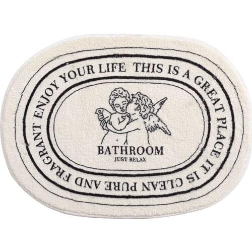 Simple Geometric Bath Mats Absorbent Non-slip Area Rugs Soft Thickened Foot Pads Entrance Footrest Tapetes Home Decor