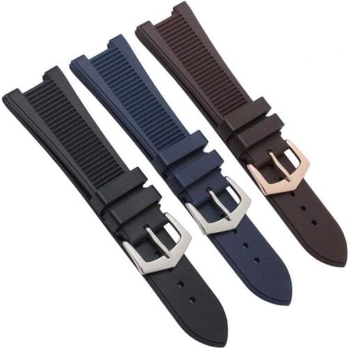 Shengmeirui FOR PP NAUTILUS Watches Watchband Silicone Rubber Bands 5711 5712 7010G Wristwatch Band Sports Watch Straps 25*13MM