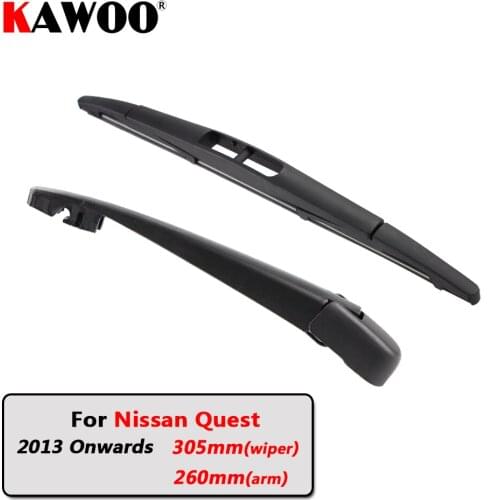KAWOO Car Rear Wiper Blade Blades Back Window Wipers Arm For Nissan Quest Hatchback (2013 Onwards) 305mm Auto Windscreen Blade