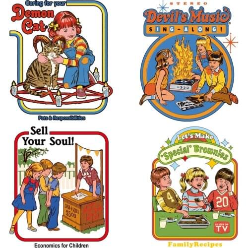 Heat-sensitive patches lets make special brownies stripes applique thermo stickers on clothes transfer fusible clothing tops