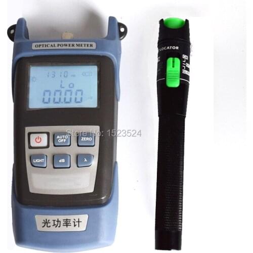 High Precision -70~+10dBm Handheld Fiber Optical Power Meter + Visual Fault Locator 20mw