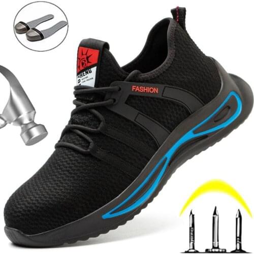 Dropshipping Men Women Work Shoes Steel Toe cap Safety Boots European Standard Anti-smash Anti-puncture Sport Shoes Safety Shoes