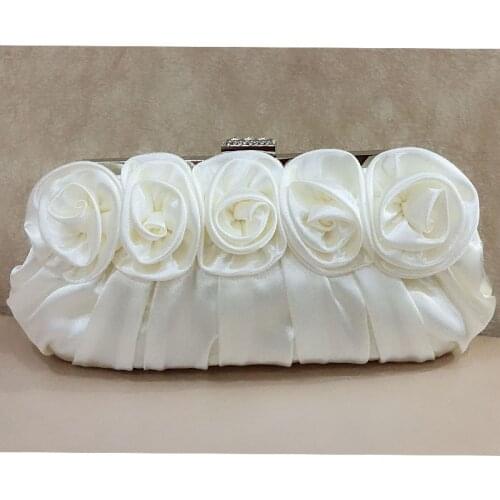 Women Clutch Bags Beads Evening Exquisite Ladies Beaded Embroidered Wedding Party Bridal Handbag Wristlet bolsos Small WY183