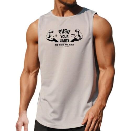 2021 New Brand Summer Mens Quick-drying Breathable Thin Vest Mens Printed Vest Mesh Outdoor