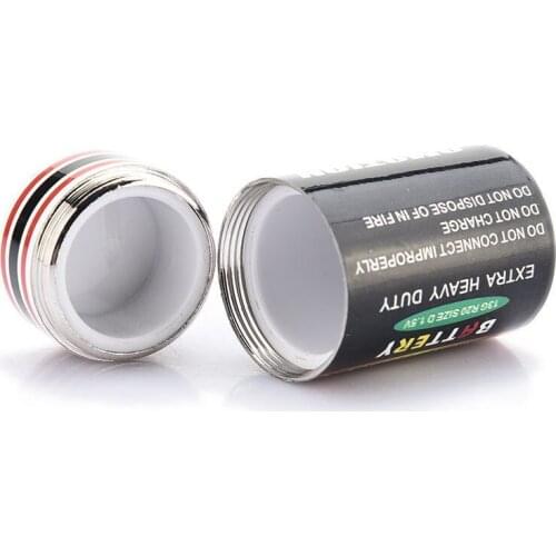 1PCS Creative Hidden Money Coins Container Case Battery Secret Stash Diversion Safe Pill Box 4.5*2.4cm