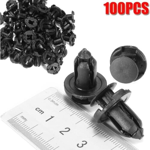 100Pcs/Set 9mm Auto Bumper Fender Mudflap Splash Guard Rivet Push Plastic Clips Retainer For Mitsubishi Endeavor Outlander